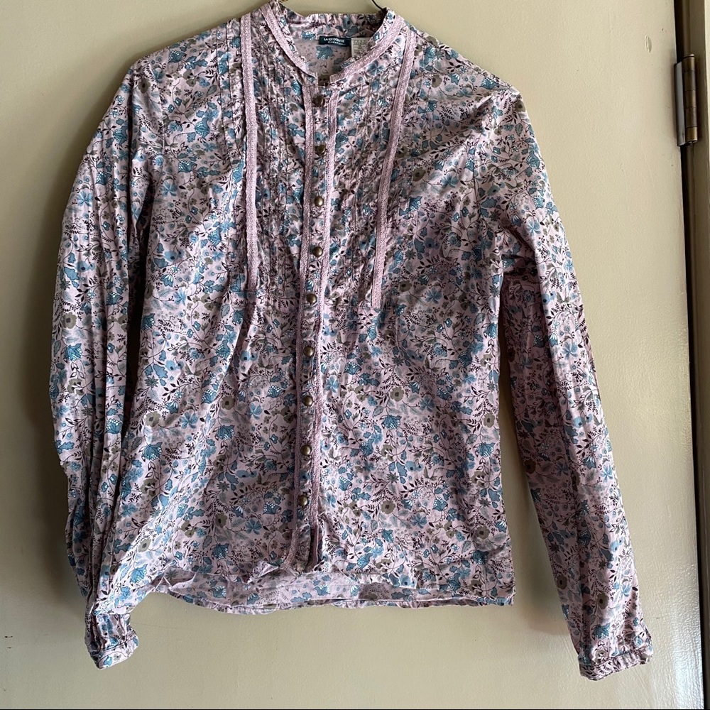 Laredoute creation floral button up blouse